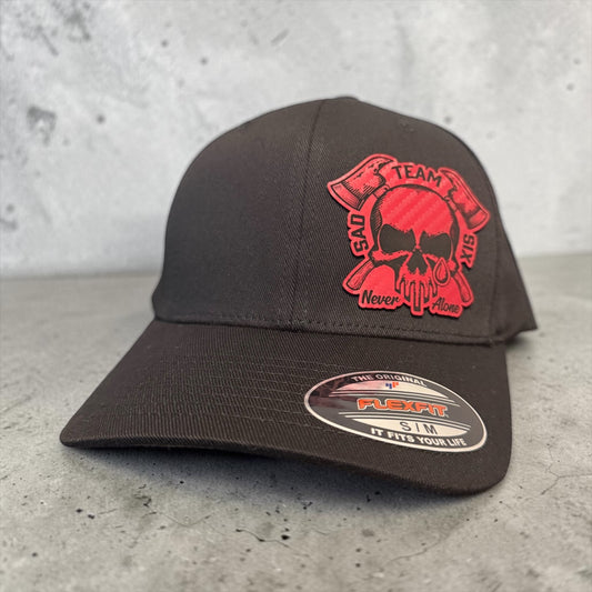 SadTeamSix Red/Black FlexFit Fitted Hat