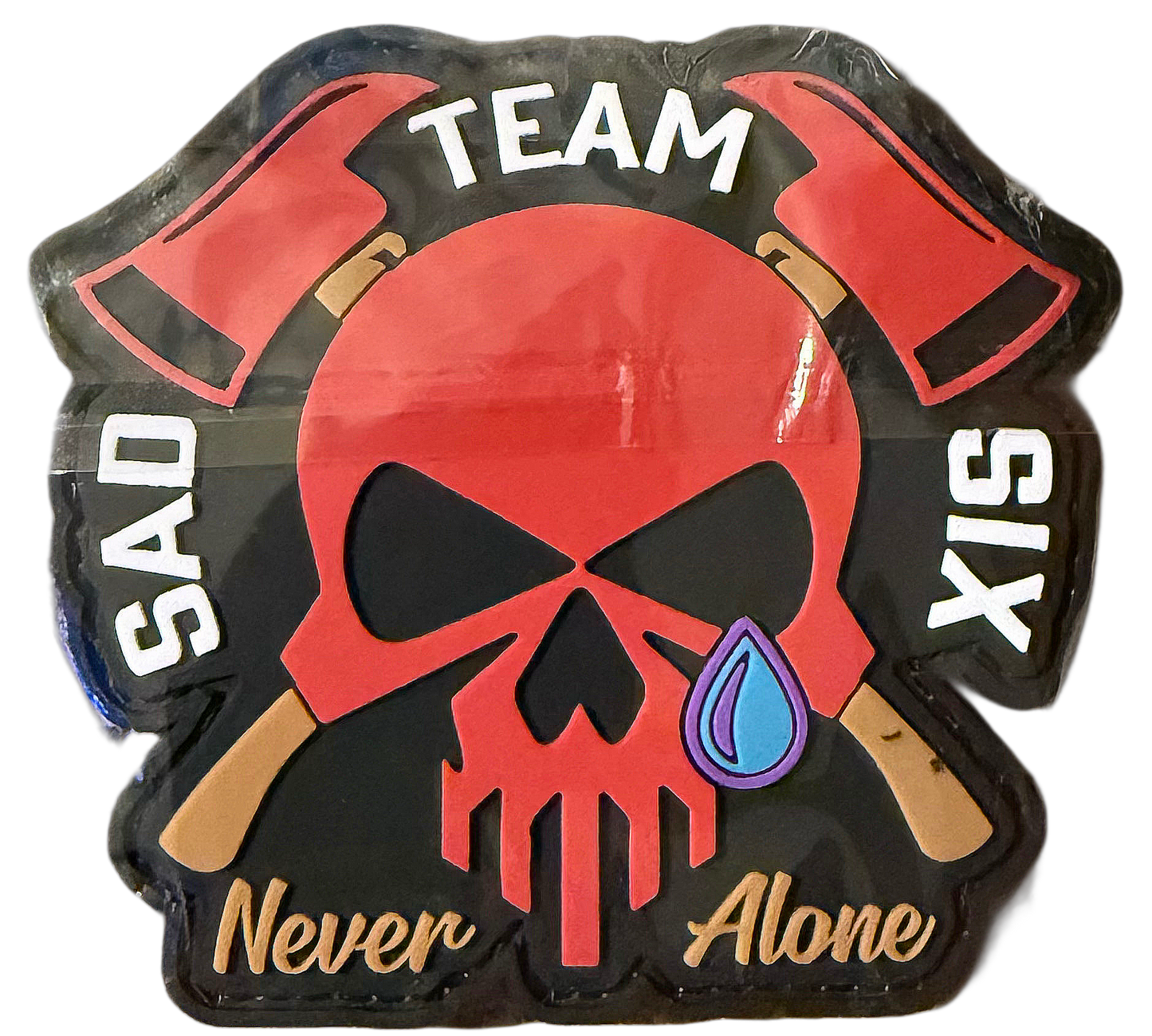 Sad Team Six 3"x3" PVC Patch w/Velco backing
