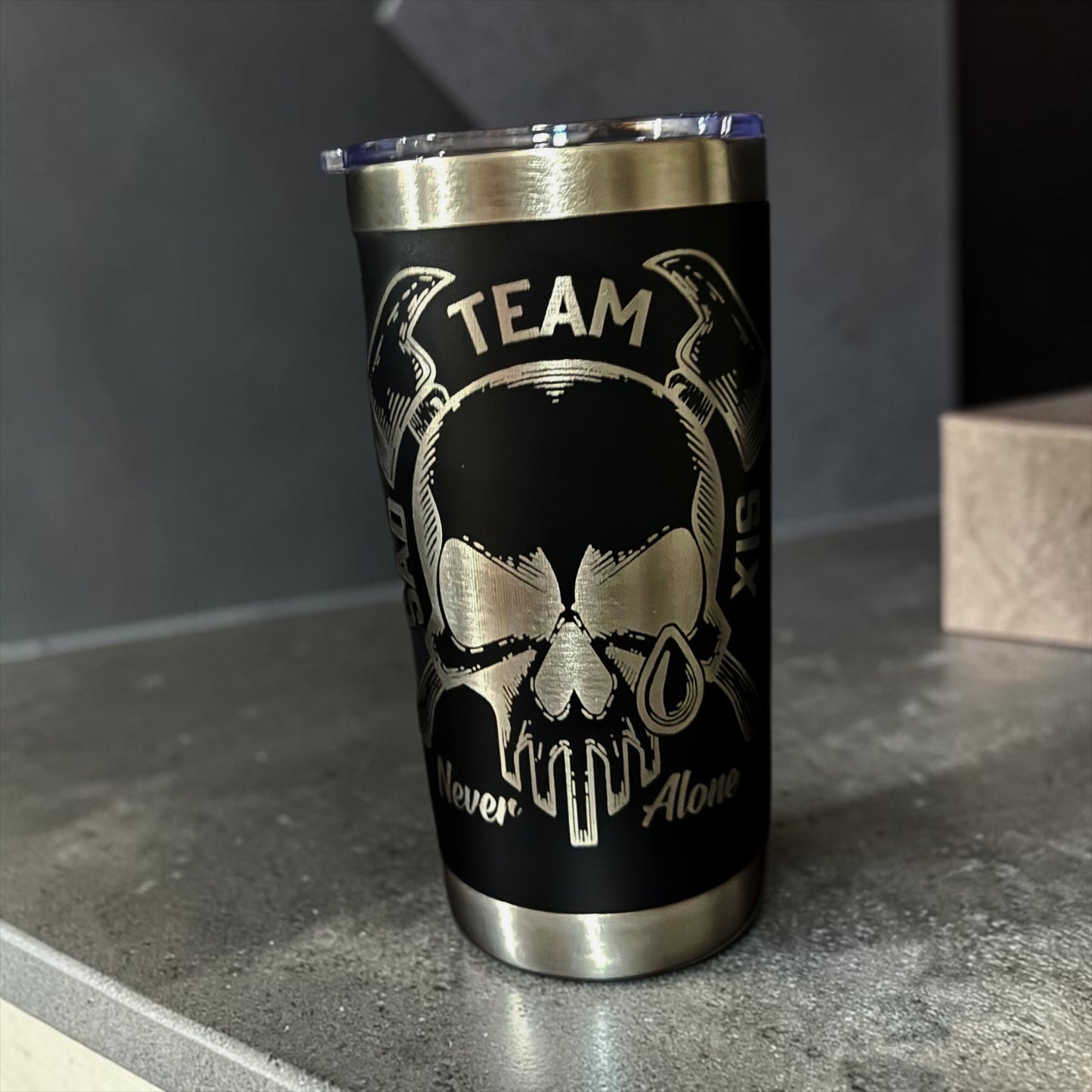 Sad Team Six Black 20 oz Tumbler with Magnetic top
