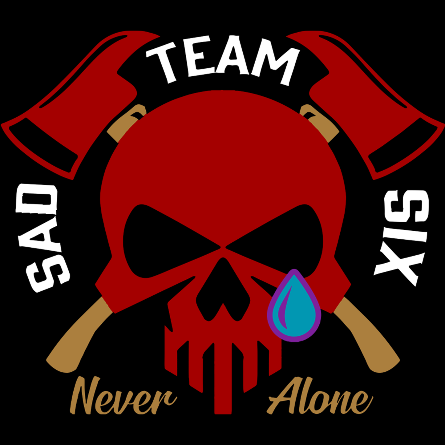 Sad Team Six 3" Vinyl Sticker